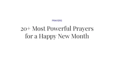 20+ Most Powerful Prayers for a Happy New Month
