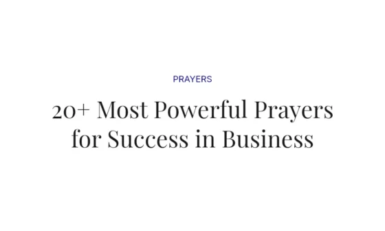 20+ Most Powerful Prayers for Success in Business