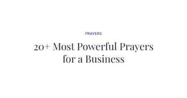 20+ Most Powerful Prayers for a Business
