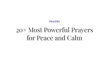 20+ Most Powerful Prayers for Peace and Calm