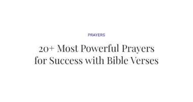 20+ Most Powerful Prayers for Success with Bible Verses