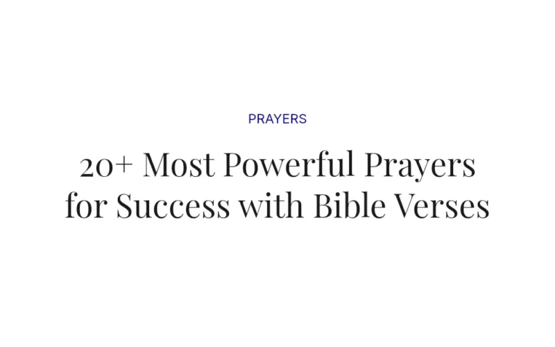 20+ Most Powerful Prayers for Success with Bible Verses