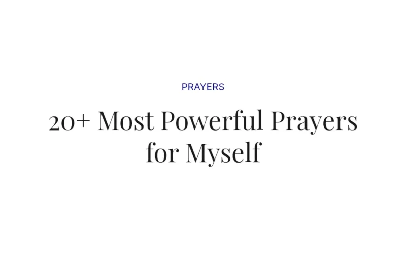 20+ Most Powerful Prayers for Myself