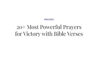 20+ Most Powerful Prayers for Victory with Bible Verses