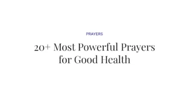 20+ Most Powerful Prayers for Good Health