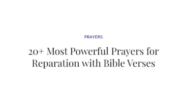 20+ Most Powerful Prayers for Reparation with Bible Verses
