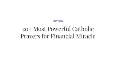 20+ Most Powerful Catholic Prayers for Financial Miracle