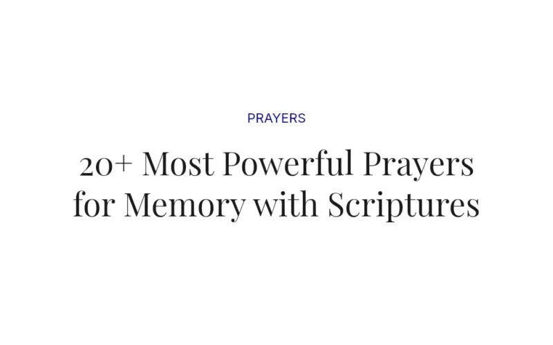 20+ Most Powerful Prayers for Memory with Scriptures