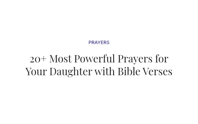 20+ Most Powerful Prayers for Your Daughter with Bible Verses