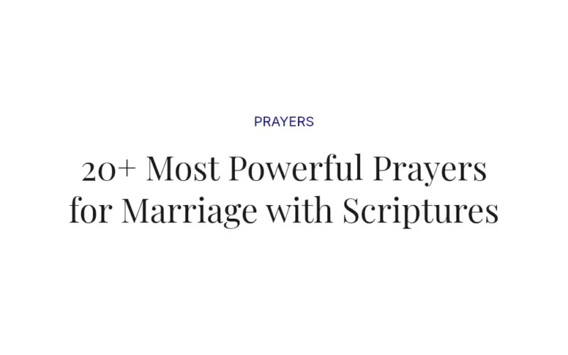 20+ Most Powerful Prayers for Marriage with Scriptures