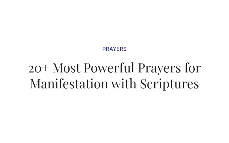 20+ Most Powerful Prayers for Manifestation with Scriptures