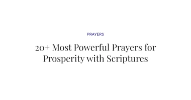 20+ Most Powerful Prayers for Prosperity with Scriptures