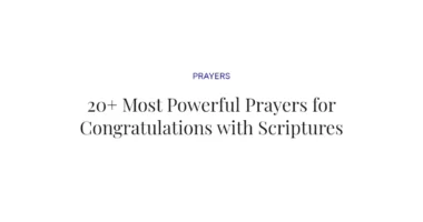 20+ Most Powerful Prayers for Congratulations with Scriptures