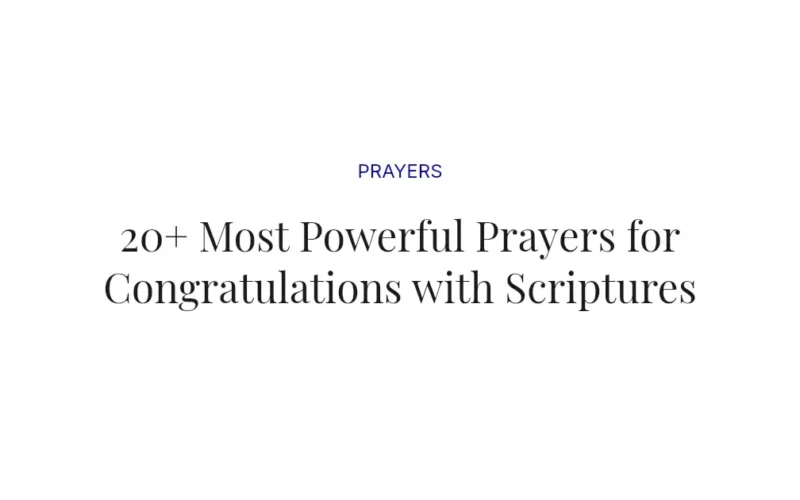 20+ Most Powerful Prayers for Congratulations with Scriptures