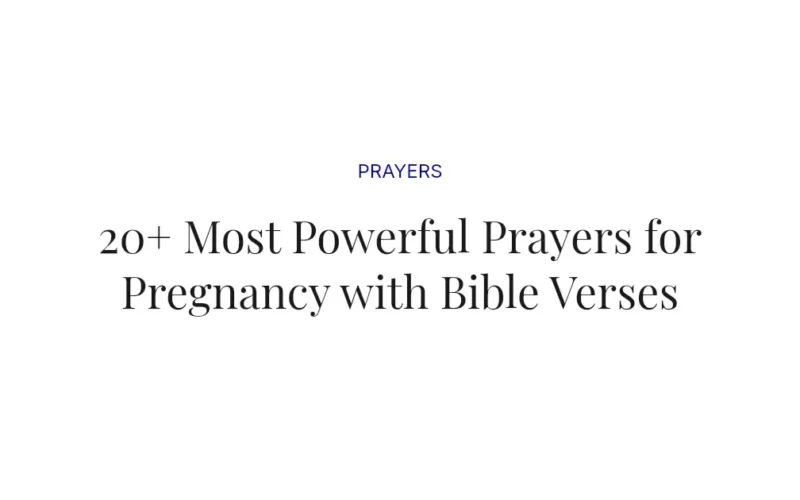 20+ Most Powerful Prayers for Pregnancy with Bible Verses
