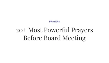 20+ Most Powerful Prayers Before Board Meeting