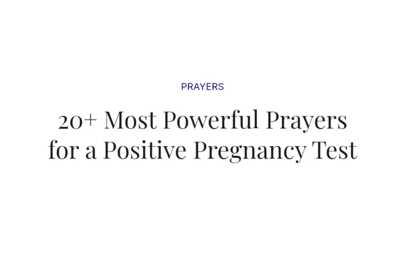 20+ Most Powerful Prayers for a Positive Pregnancy Test