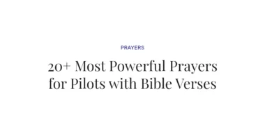 20+ Most Powerful Prayers for Pilots with Bible Verses