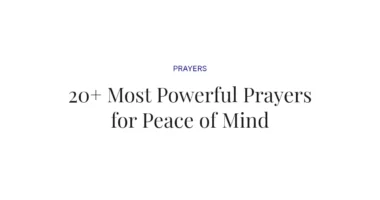 20+ Most Powerful Prayers for Peace of Mind