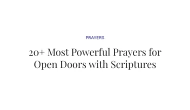 20+ Most Powerful Prayers for Open Doors with Scriptures