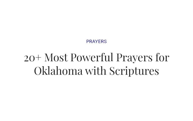 20+ Most Powerful Prayers for Oklahoma with Scriptures