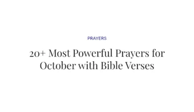 20+ Most Powerful Prayers for October with Bible Verses