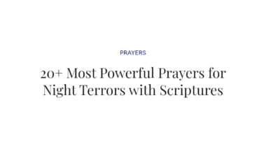 20+ Most Powerful Prayers for Night Terrors with Scriptures