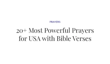 20+ Most Powerful Prayers for USA with Bible Verses