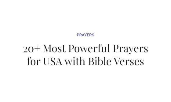 20+ Most Powerful Prayers for USA with Bible Verses