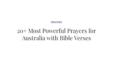 20+ Most Powerful Prayers for Australia with Bible Verses