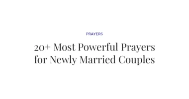 20+ Most Powerful Prayers for Newly Married Couples