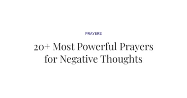 20+ Most Powerful Prayers for Negative Thoughts
