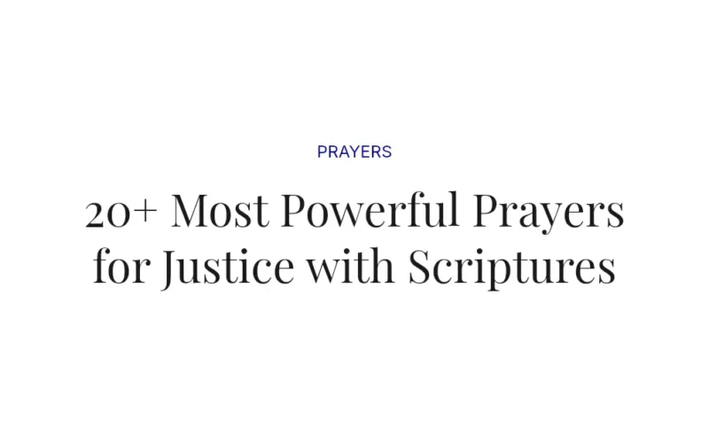 20+ Most Powerful Prayers for Justice with Scriptures