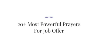 20+ Most Powerful Prayers For Job Offer