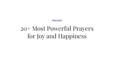 20+ Most Powerful Prayers for Joy and Happiness
