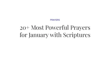 20+ Most Powerful Prayers for January with Scriptures