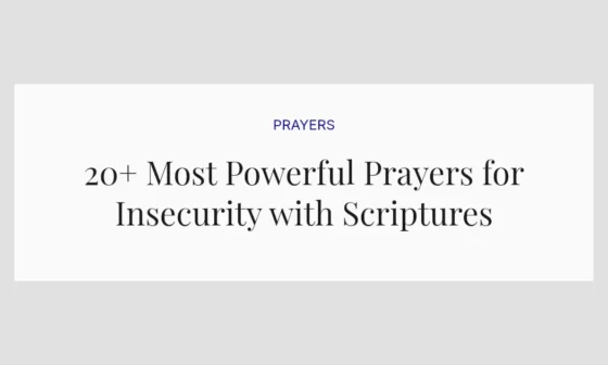 20+ Most Powerful Prayers for Insecurity with Scriptures