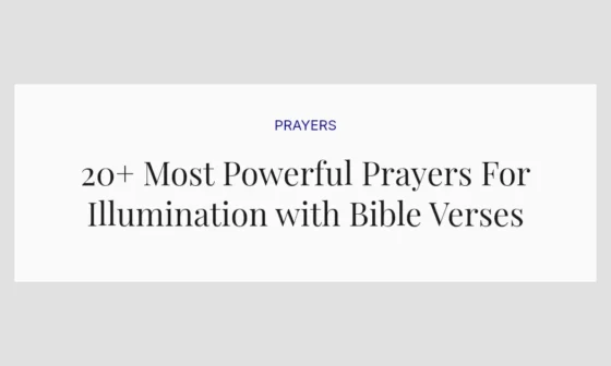 20+ Most Powerful Prayers For Illumination with Bible Verses