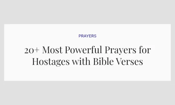 20+ Most Powerful Prayers for Hostages with Bible Verses