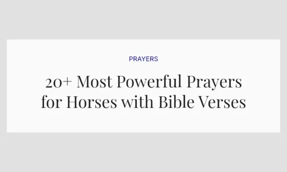 20+ Most Powerful Prayers for Horses with Bible Verses