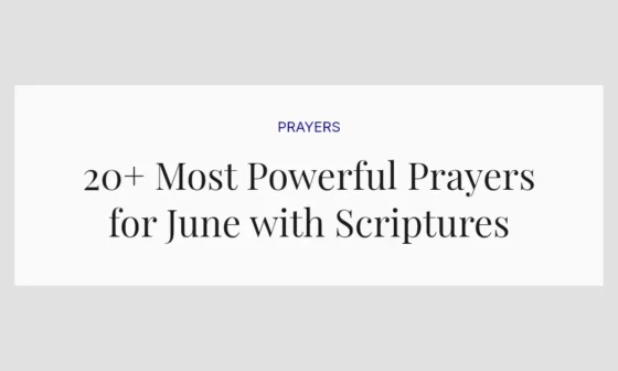 20+ Most Powerful Prayers for June with Scriptures