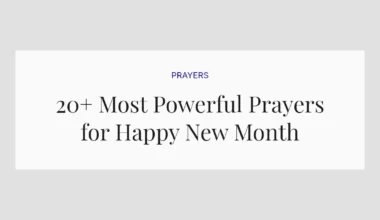 20+ Most Powerful Prayers for Happy New Month