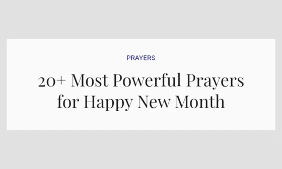 20+ Most Powerful Prayers for Happy New Month
