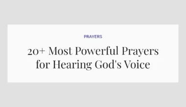 20+ Most Powerful Prayers for Hearing God's Voice