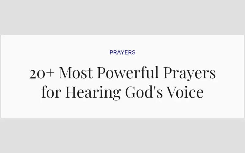 20+ Most Powerful Prayers for Hearing God's Voice