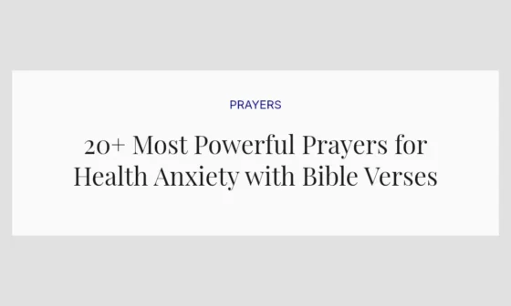 20+ Most Powerful Prayers for Health Anxiety with Bible Verses