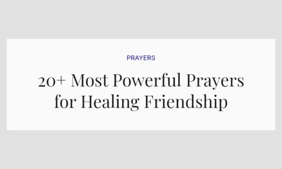 20+ Most Powerful Prayers for Healing Friendship