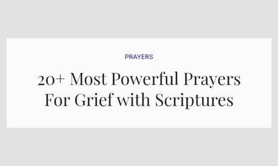 20+ Most Powerful Prayers For Grief with Scriptures