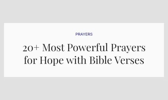 20+ Most Powerful Prayers for Hope with Bible Verses