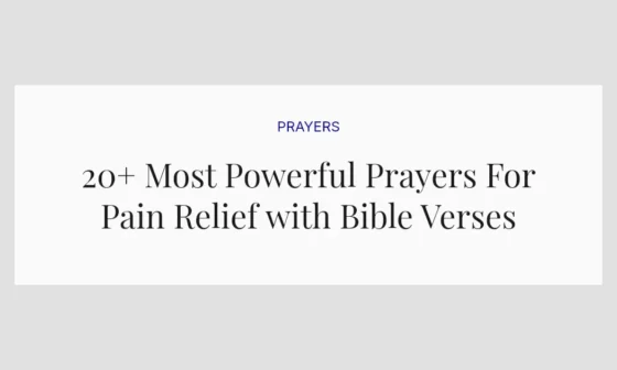 20+ Most Powerful Prayers For Pain Relief with Bible Verses